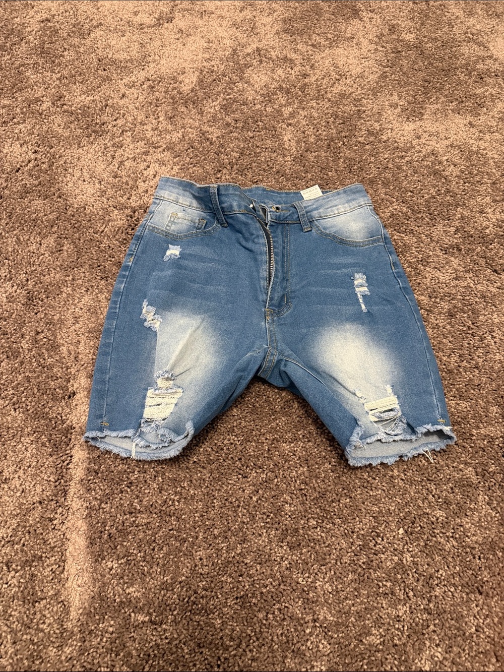 SHEIN Light Blue Distressed Women's Jean Shorts
